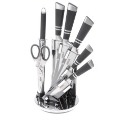 Набор ножей с подставкой 8 предметов Black (NS23SETKN)