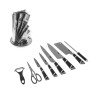 Набір ножів із підставкою 9 предметів Black (NS27SETKN)