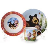Набір дитячий 3 предмети "Маша і ведмідь" NPA3SETKIDS