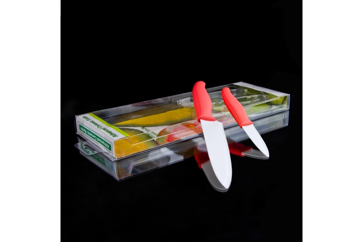 Набор керамических ножей 2шт NS4SETKN/RED