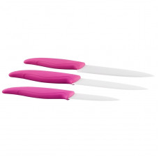 Набор керамических ножей 3шт Pink (NS6SETKN)