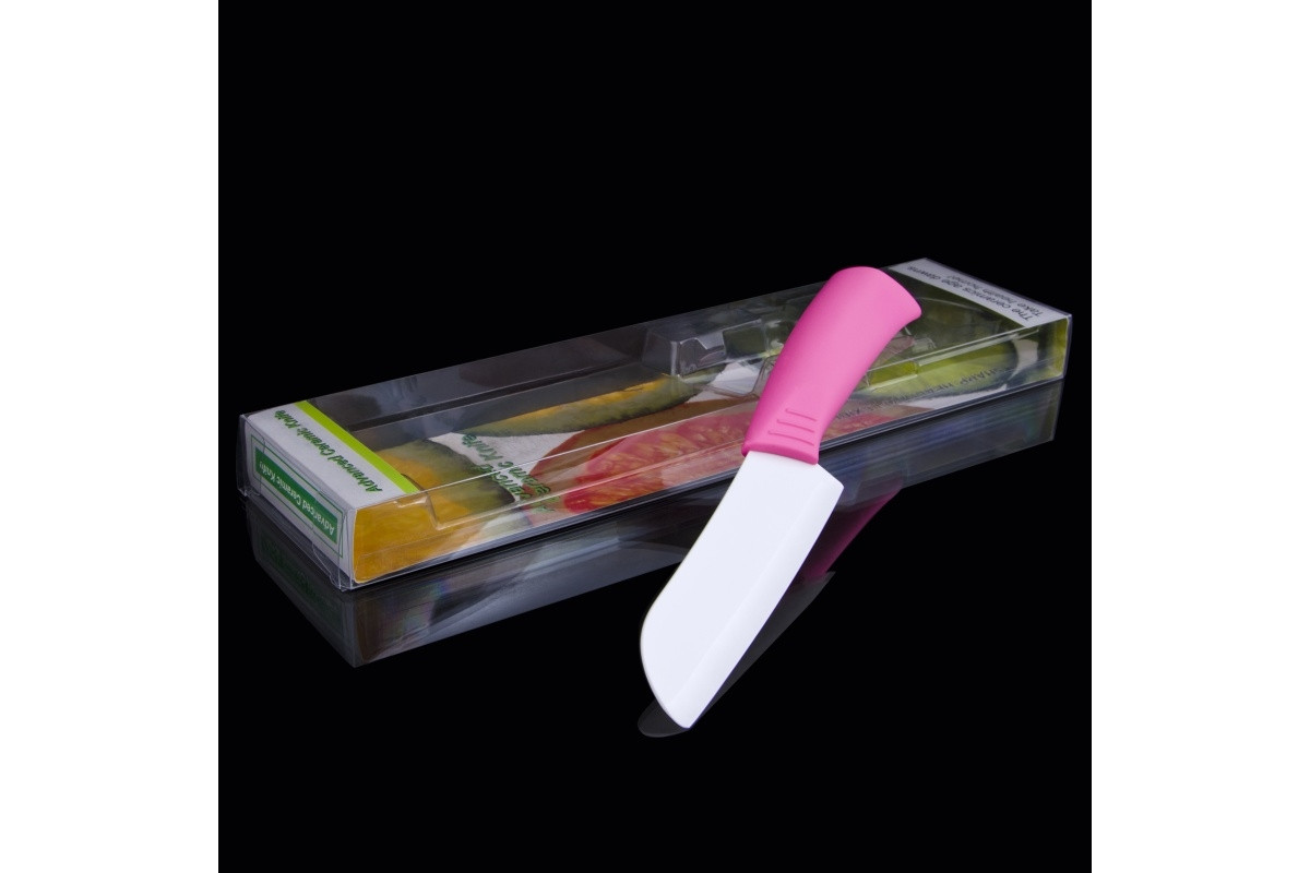 Нож керамический универсальный сантоку 13 см Pink (NS7KN5)