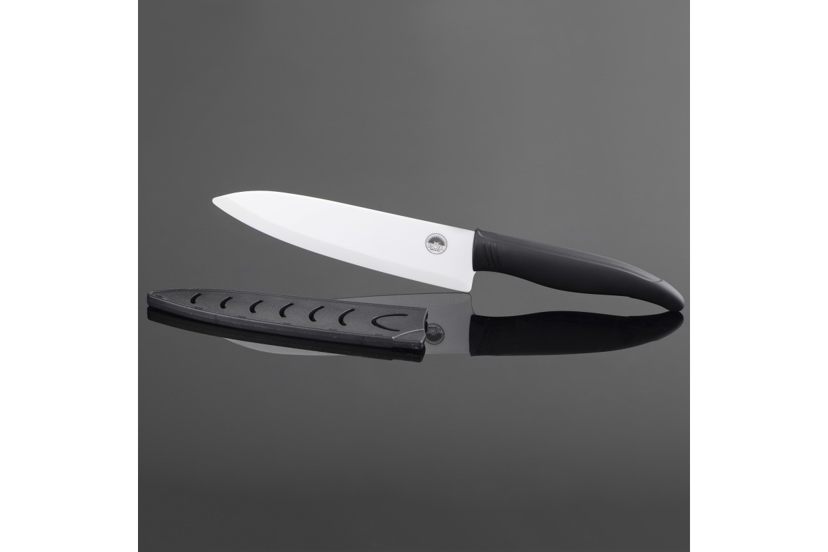 Нож керамический Шеф с чехлом, лезвие 17,5cm NC7KN/BK