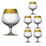 Набор бокалов для бренди коньяка 6шт 375ml Gold Версаль NGC33SETBRANDY