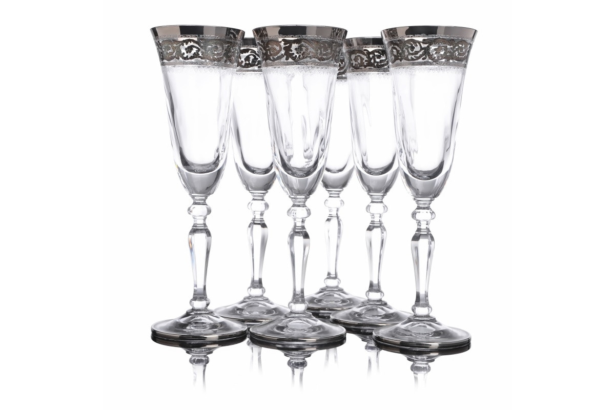 Набор бокалов для шампанского 6шт 135ml Brass Версаль NGC43SETCHAMP