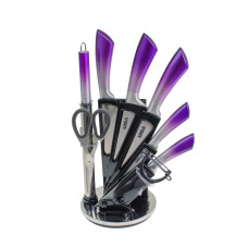 Набор ножей с подставкой 9шт Violet (NS43SETKN)