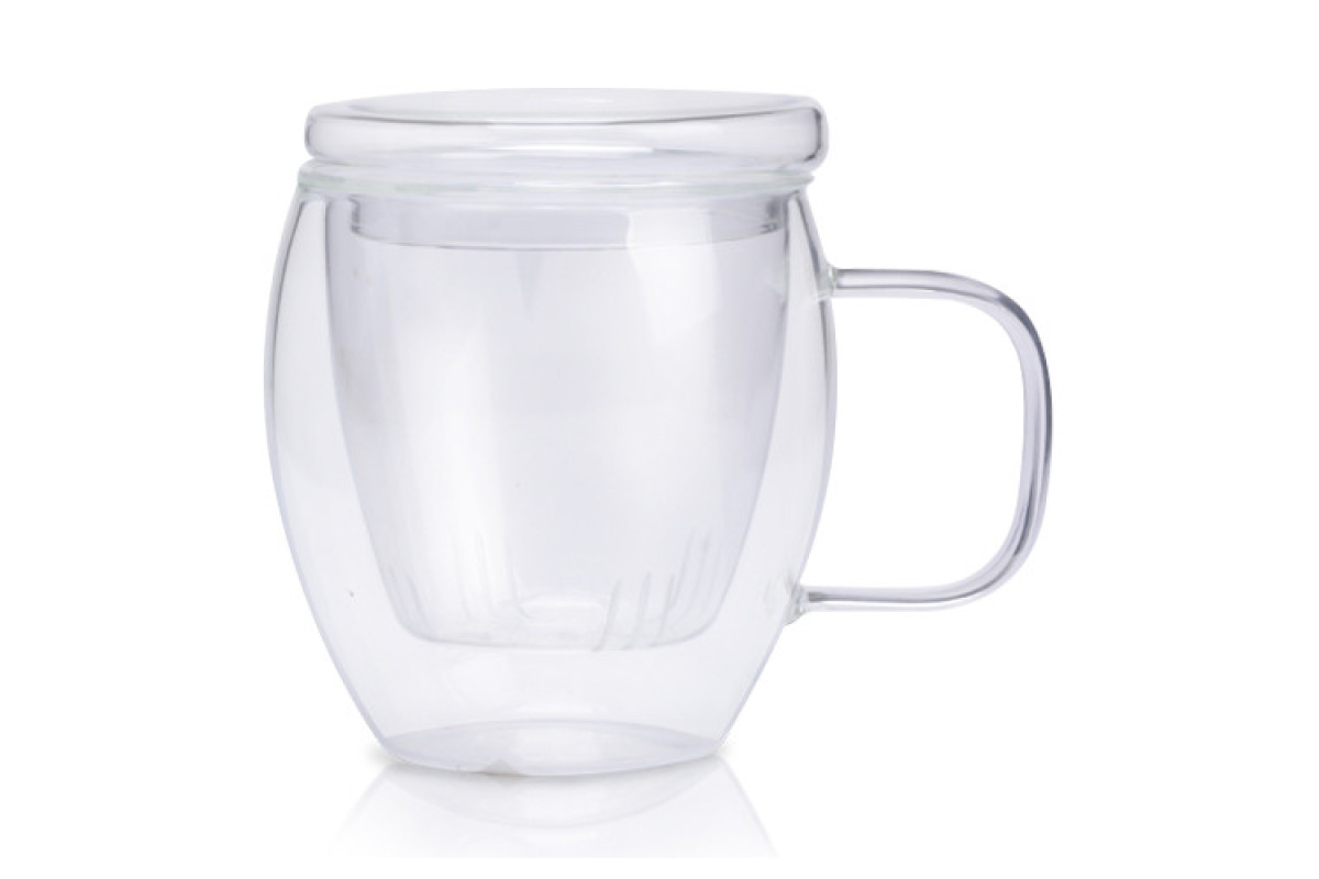 Заварювальна чашка DOBLO зі скляним ситом 300 мл Фінестра